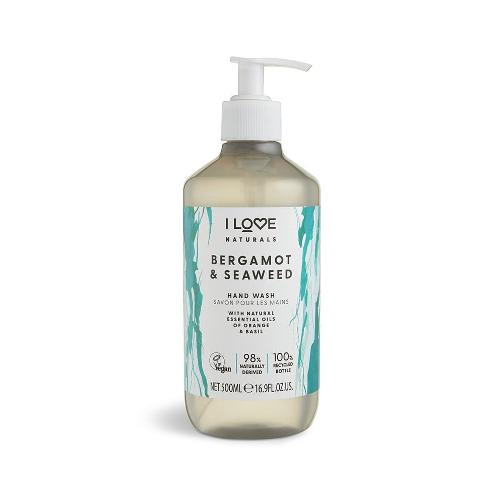 I Love, Naturals Collection, Bergamot & Seaweed, Liquid Soap, For Hands, 500 ml - Feel You