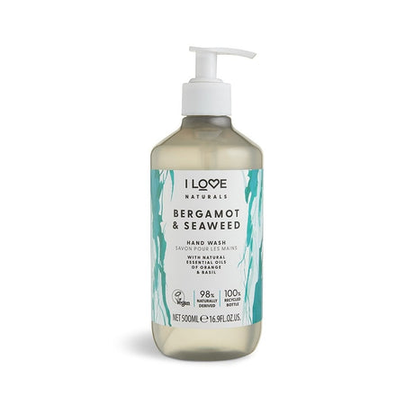 I Love, Naturals Collection, Bergamot & Seaweed, Liquid Soap, For Hands, 500 ml - Feel You