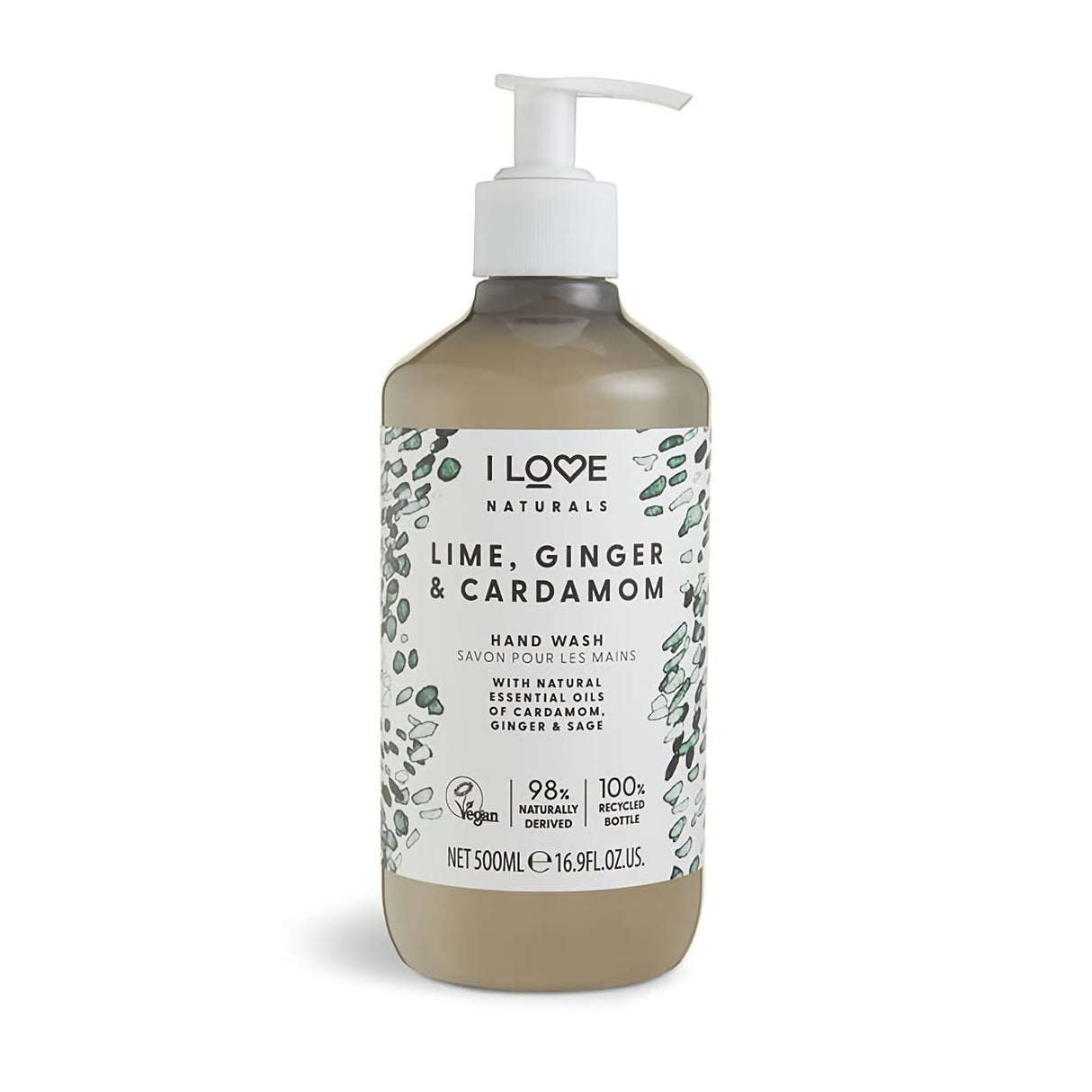 I Love, Naturals Collection, Lime, Ginger & Cardamom, Cleansing, Liquid Soap, For Hands, 500 ml - Feel You