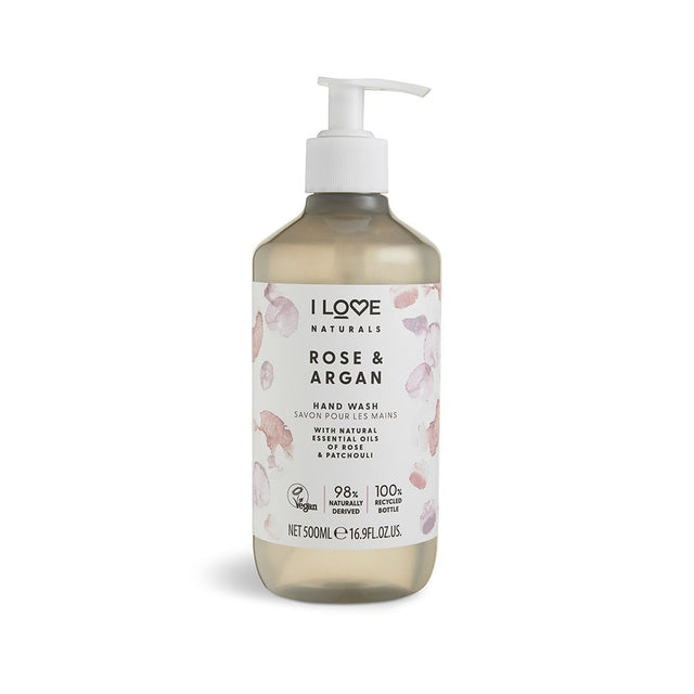 I Love, Naturals Collection, Rose & Argan, Liquid Soap, For Hands, 500 ml - Feel You