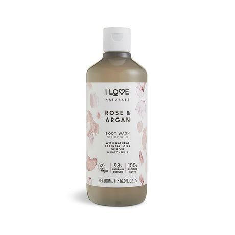 I Love, Naturals Collection, Vegan, Hydrating, Rose & Argan, Body Wash, 500 ml - Feel You