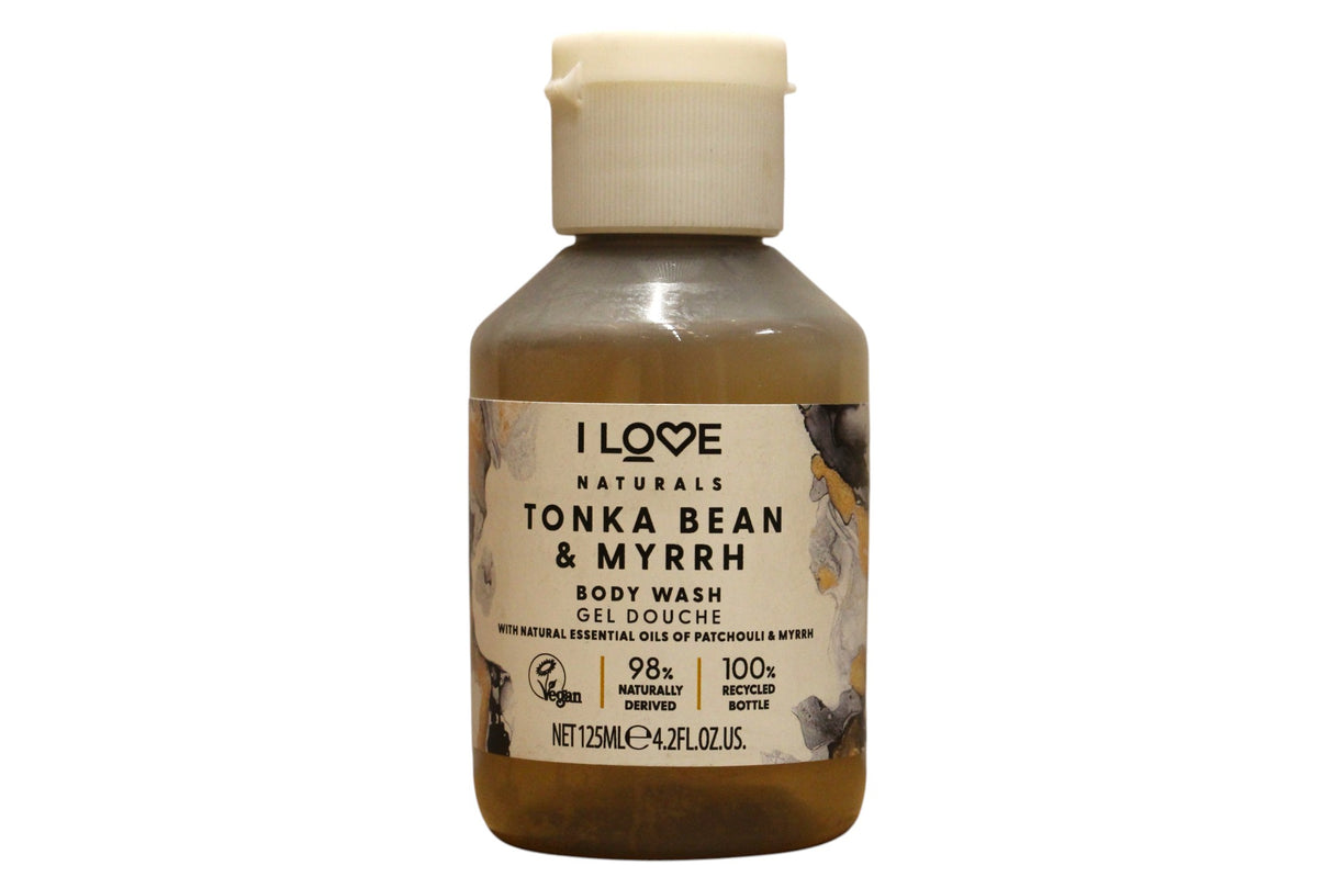 I Love, Naturals Collection, Vegan, Tonka Bean & Myrrh, Hydrating, Shower Gel, For All Skin Types, 125 ml - Feel You