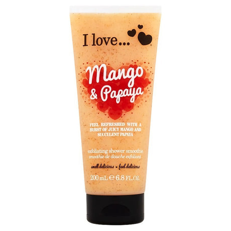 I Love, Originals, Mango & Papaya, Exfoliating, Shower Gel, For All Skin Types, 200 ml - Feel You