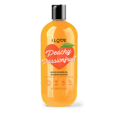 I Love, Peachy Passionfruit, Hydrating, Shower Gel, For All Skin Types, 750 ml - Feel You
