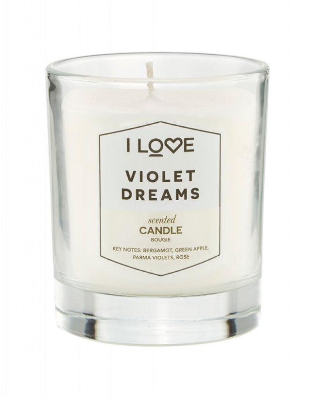 I Love, Signature Collection, Bergamot, Green Apple, Parma Violets, Rose, Scented Candle, 160 g - Feel You