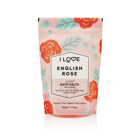 I Love, Signature Collection, English Rose, Bath Salt, 500 g - Feel You
