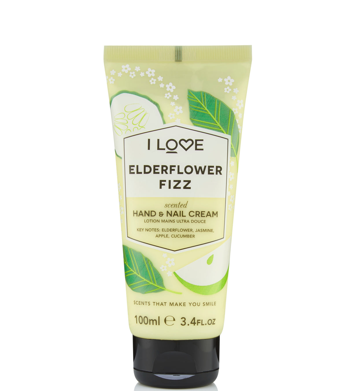 I Love, Signature Collection, Hydrating, Hand & Nail Cream, Elderflower Fizz, 100 ml - Feel You