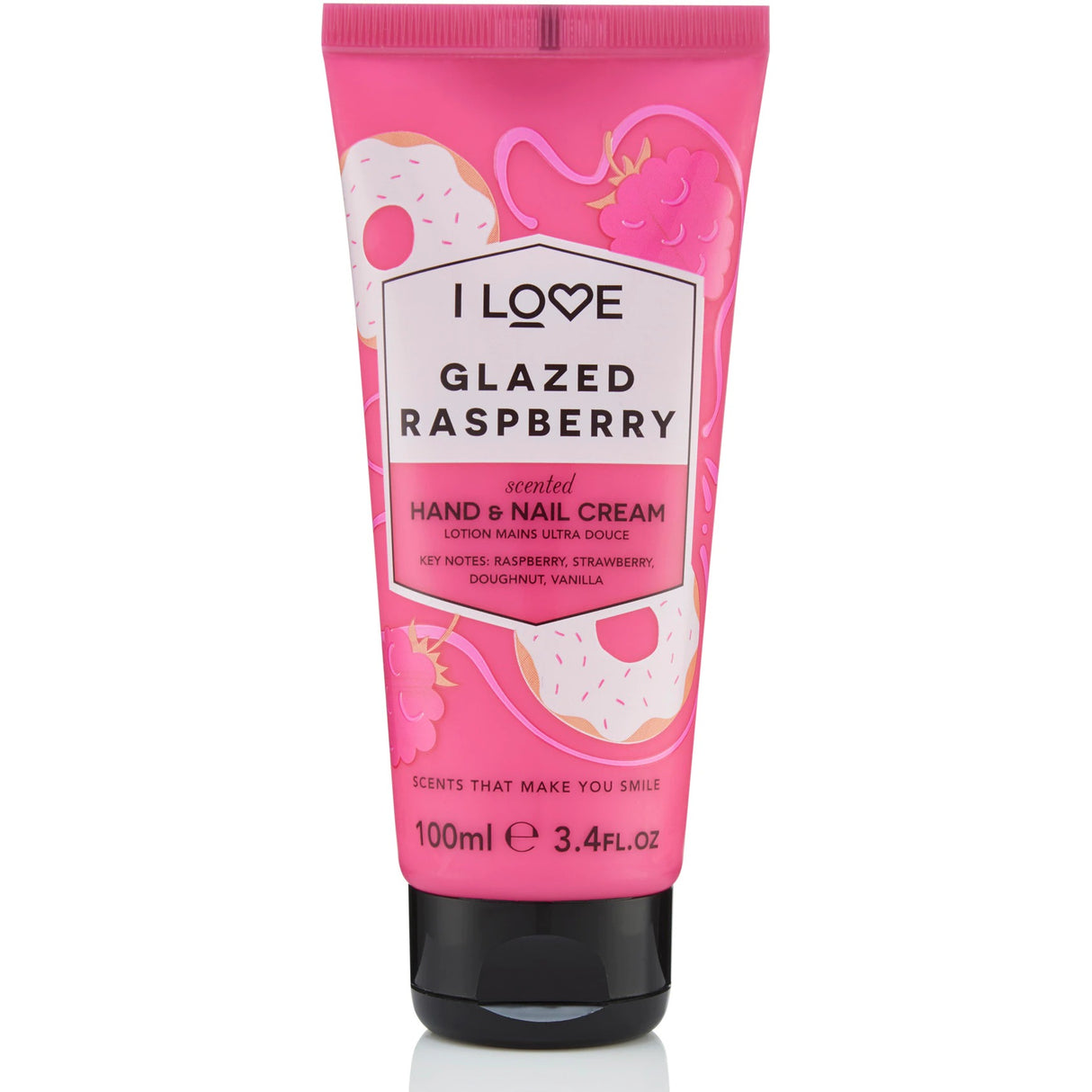 I Love, Signature Collection, Moisturizing, Hand & Nail Cream, Glazed Raspberry, 100 ml - Feel You