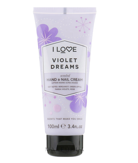 I Love, Signature Collection, Moisturizing, Hand & Nail Cream, Violet Dreams, 100 ml - Feel You