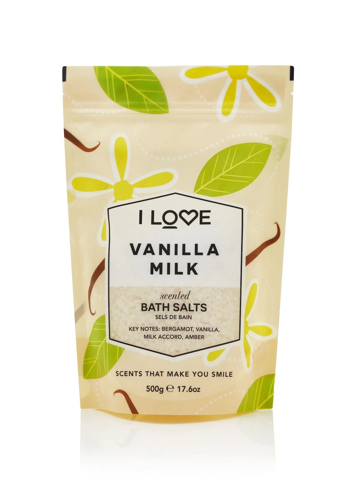 I Love, Signature Collection, Vanilla Milk, Bath Salt, 500 g - Feel You