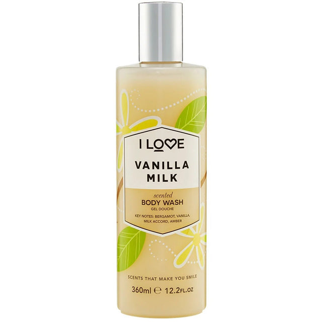 I Love, Signature Collection, Vegan, Cleansing, Vanilla Milk, Body Wash, 360 ml - Feel You