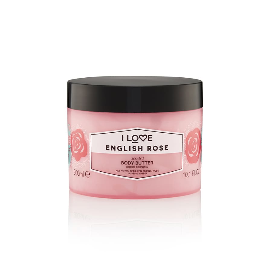 I Love, Signature Collection, Vegan, Hydrating, English Rose, Body Butter, 330 ml - Feel You