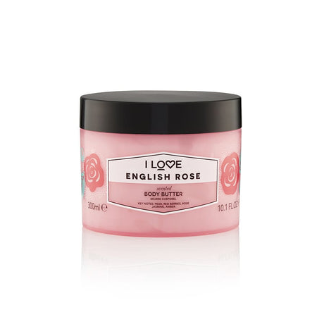 I Love, Signature Collection, Vegan, Hydrating, English Rose, Body Butter, 330 ml - Feel You