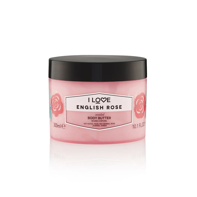 I Love, Signature Collection, Vegan, Hydrating, English Rose, Body Butter, 330 ml - Feel You