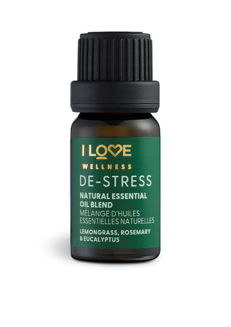I Love, Wellness De-Stress, Lemongrass, Rosemary, Rucalyptus and Lavandin, Essential Oil, 10 ml - Feel You