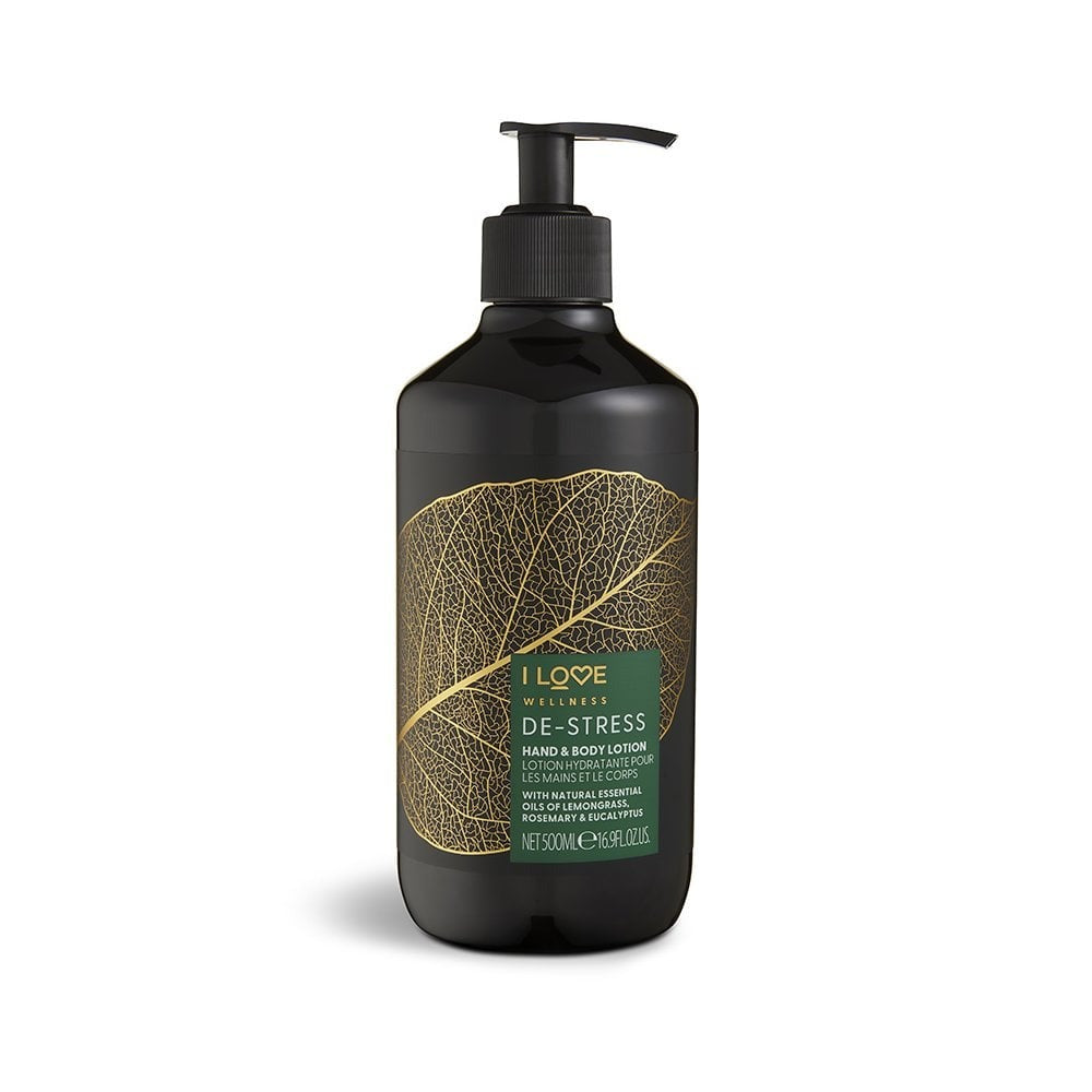 I Love, Wellness De-Stress, Vegan, Moisturizing & Softening, Rosemary, Eucalyptus & Lemongrass, Lotion, For Hands & Body, 500 ml - Feel You