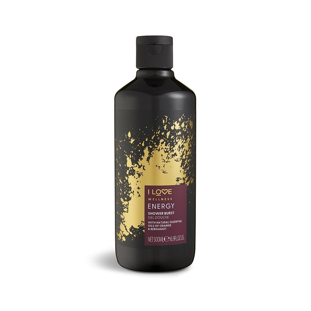 I Love, Wellness Energy, Vegan, Orange & Bergamot, Cleansing, Shower Gel, For All Skin Types, 500 ml - Feel You