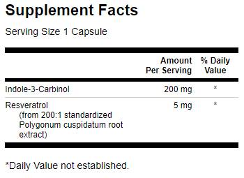 Indole-3-Carbinol with Resveratrol 200 mg - 60 капсули - Feel You