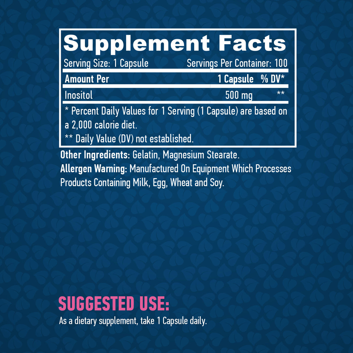 Inositol 500 mg. / 100 Caps. - Feel You