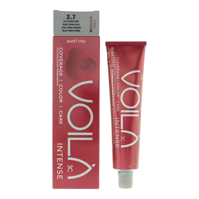Intercosmo, Voila 3C Intense, Aqua, Permanent Hair Dye, 2.7 Dark China Blue, 60 ml - Feel You