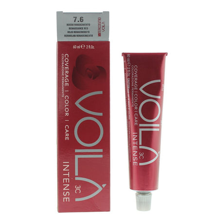 Intercosmo, Voila 3C Intense, Permanent Hair Dye, 7.6 Renaissance Red, 60 ml - Feel You