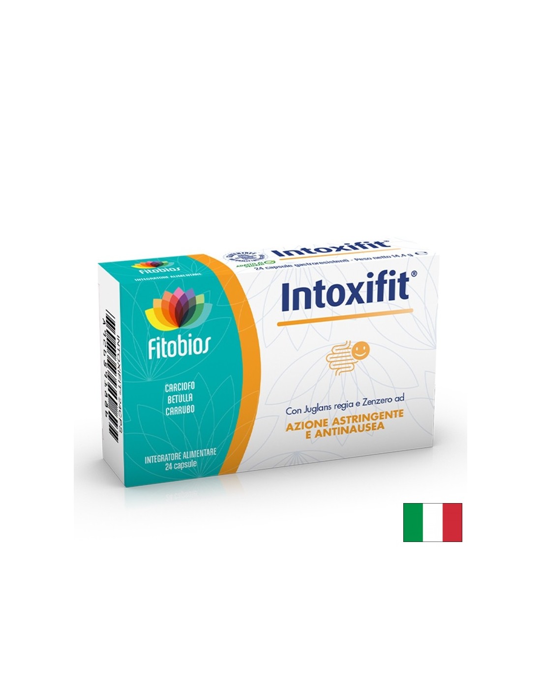 Билки и пробиотици за стомаха, черния дроб и жлъчката - Intoxifit, 24 капсули - Feel You