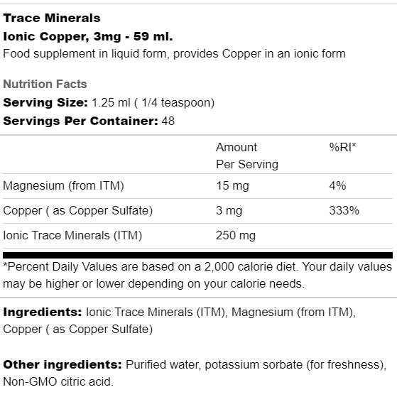 Ionic Copper 3 mg - 59 мл - Feel You