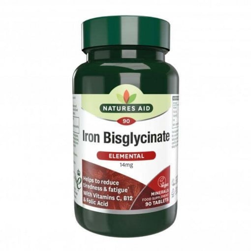 Нежно желязо формула (Iron Bisglycinate) 14мг 90 таблетки - Feel You