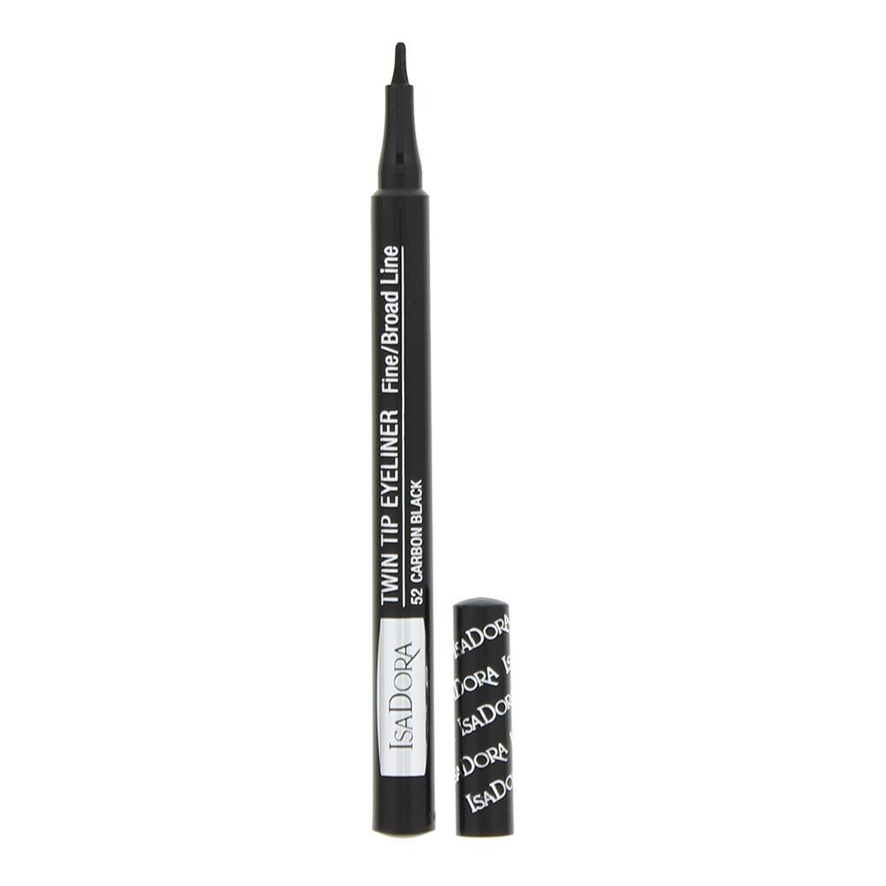 IsaDora, Twin Tip, Liquid Eyeliner, 52, Carbon Black, 1 ml - Feel You