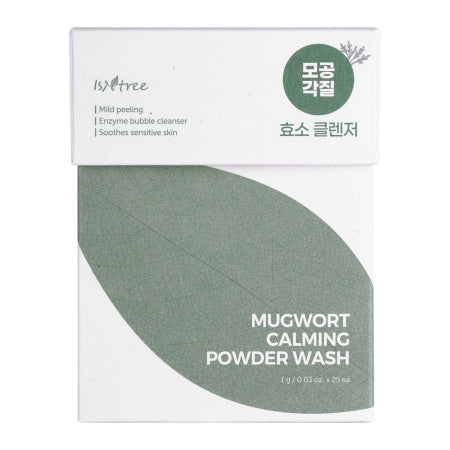 Isntree - Mugwort Calming Powder Wash - Facial Wash Powder Sachet Set - 1g x 25pcs - Feel You