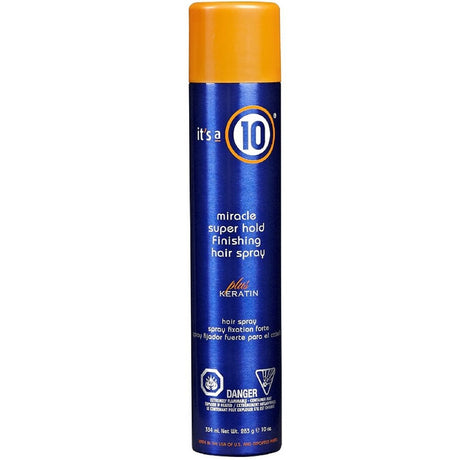 It's a 10, Miracle Super Hold Finishing Spray Plus Keratin, Hair Spray, Style, Extra Strong Hold, 334 ml - Feel You