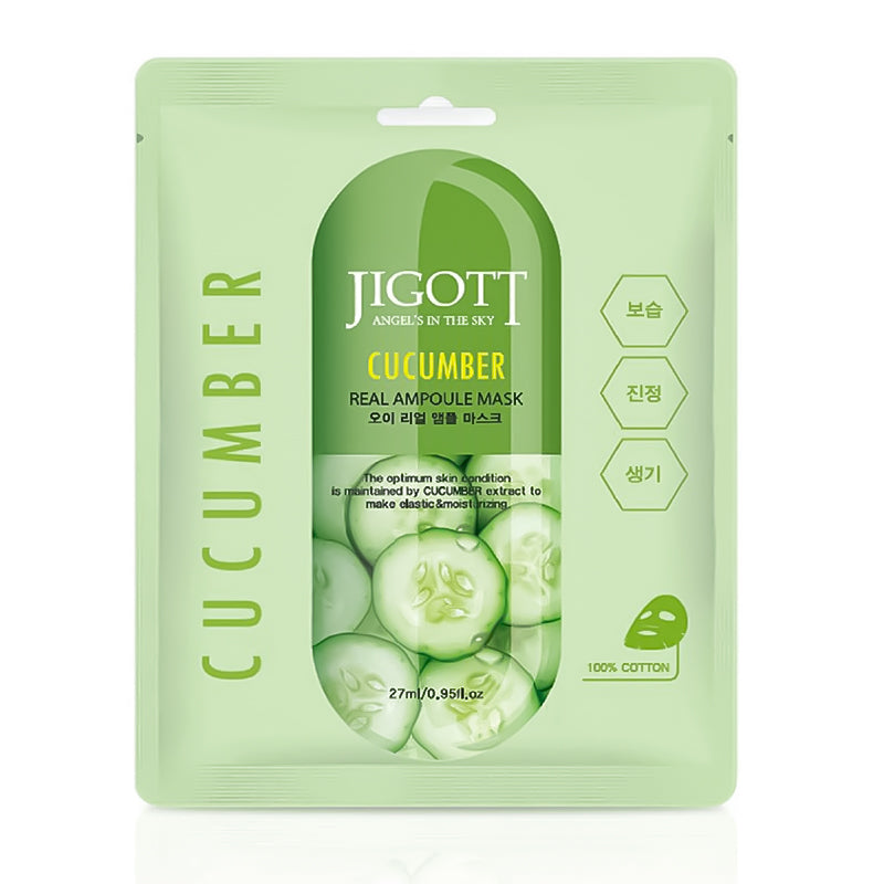 JIGOTT Cucumber Real Ampoule Mask 27 ml - Feel You