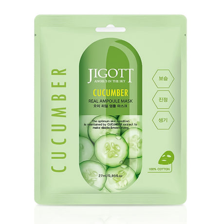 JIGOTT Cucumber Real Ampoule Mask 27 ml - Feel You