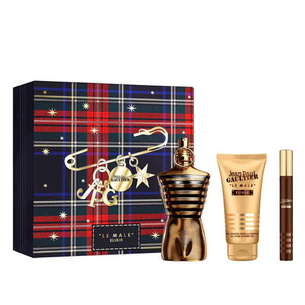 Jean Paul Gaultier - Le Male Elixir Gift Set EDP 125 ml, shower gel 75 ml and miniature EDP 10 ml - 125ml - Feel You