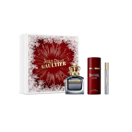 Jean Paul Gaultier Scandal Pour Homme Eau De Toilette Spray 100ml Set 3 Pieces Christmas 2023 - Feel You