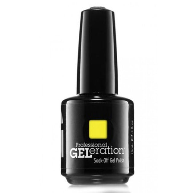 Jessica, GELeration Colours, Semi-Permanent Nail Polish, GEL-788, Yellow Lightening, 15 ml - Feel You