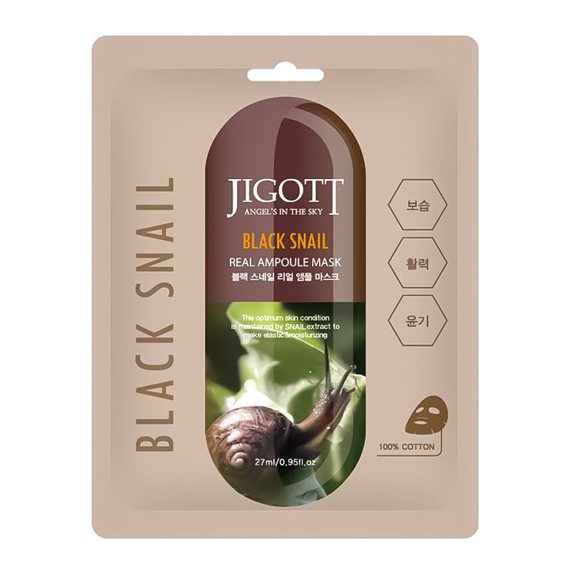 Jigott Black Snail Real Ampoule Mask 27 ml - Feel You