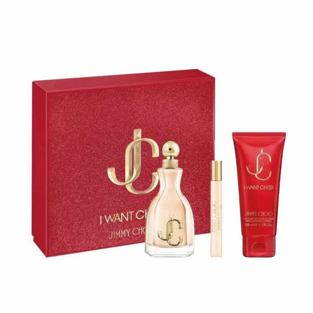 Jimmy Choo I Want Choo Eau De Parfum Spray 100ml Set 3 Pieces - Feel You