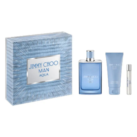 Jimmy Choo Man Aqua Eau De Toilette Spray 100ml Set 3 Pieces - Feel You