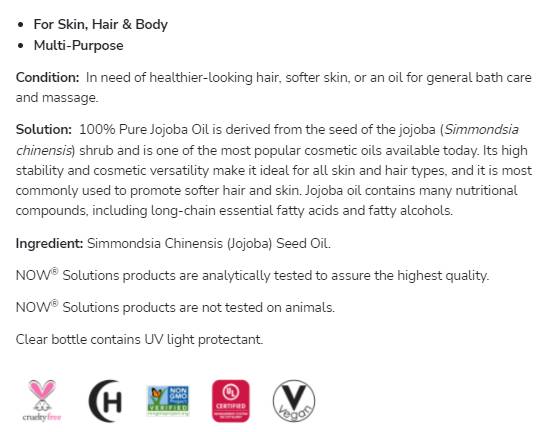 Jojoba Oil | 100% Pure Moisturizing Oil - 118 мл - Feel You