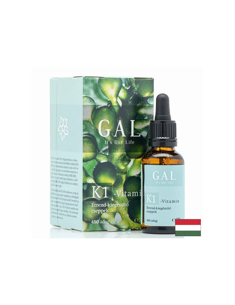 Витамин K1 – Подкрепа за нормално кръвосъсирване, 500 μg, 480 дневни дози, 30 ml капки - Feel You