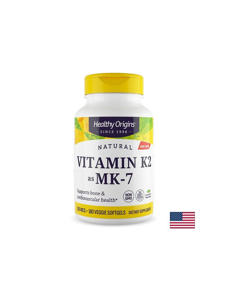 Витамин K2 (MK-7) – За здрави кости и нормално кръвосъсирване, 100 µg, 180 капсули - Feel You