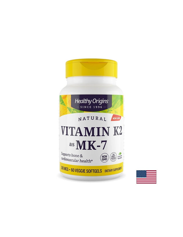 Витамин K2 (MK-7) – За здрави кости, зъби и нормално кръвосъсирване, 100 µg, 60 капсули - Feel You