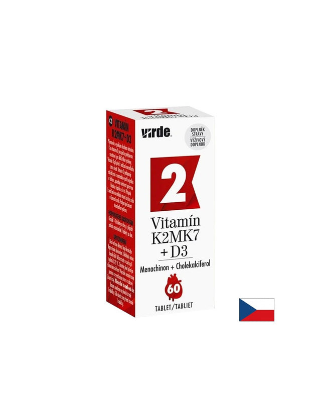 Витамин K2 MK7 200 µg + Витамин D3 20 µg – Здрави кости и зъби, 60 таблетки - Feel You