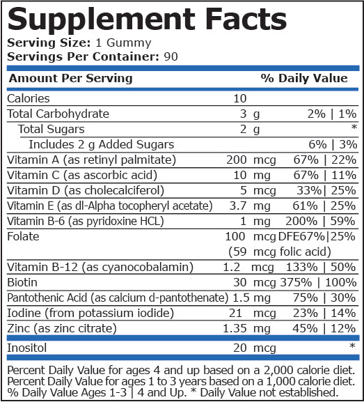 KIDS VITAMINS CHERRY, STRAWBERRY AND ORANGE - 90 Gummies