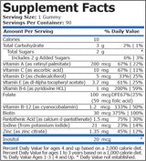 KIDS VITAMINS CHERRY, STRAWBERRY AND ORANGE - 90 Gummies