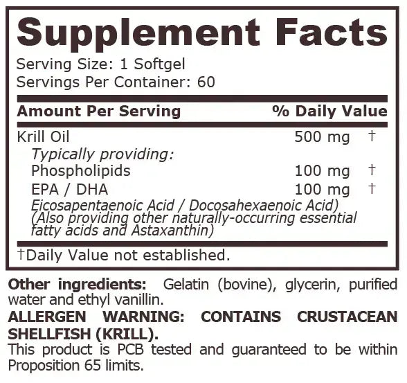 KRILL OIL 500 mg - 60 softgels - Feel You