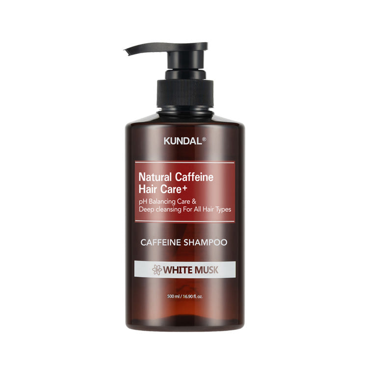 KUNDAL – Caffeine Shampoo, White Musk, 500ml - Feel You