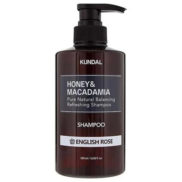 KUNDAL – Honey & Macadamia Nature Shampoo, English Rose, 500ml - Feel You