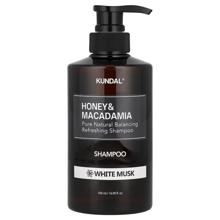 KUNDAL – Honey & Macadamia Nature Shampoo, White Musk, 500ml - Feel You